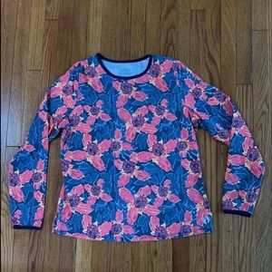 Hang Ten Rash Guard Floral Orange & Grey